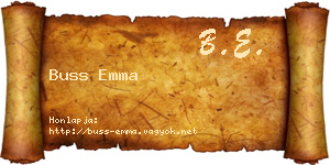 Buss Emma névjegykártya
