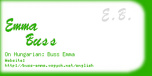 emma buss business card